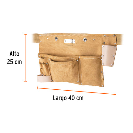 TRUPER PORTA HERRAMIENTAS CON CINTURON 9 COMPARTIMIENTOS 11534