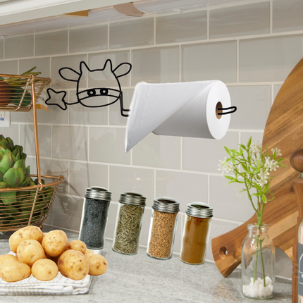PORTA ROLLO DE COCINA VAQUITA 389103 NEGRO