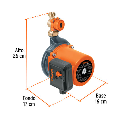 TRUPER BOMBA PRESURIZADORA AJUSTABLE 250W 1/3 HP 14637 PRE-1/3