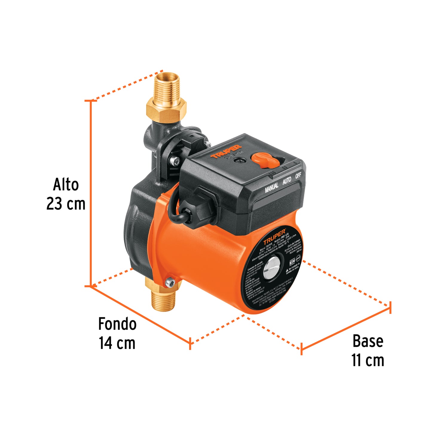 TRUPER BOMBA PRESURIZADORA 1/6 HP 125W 14635