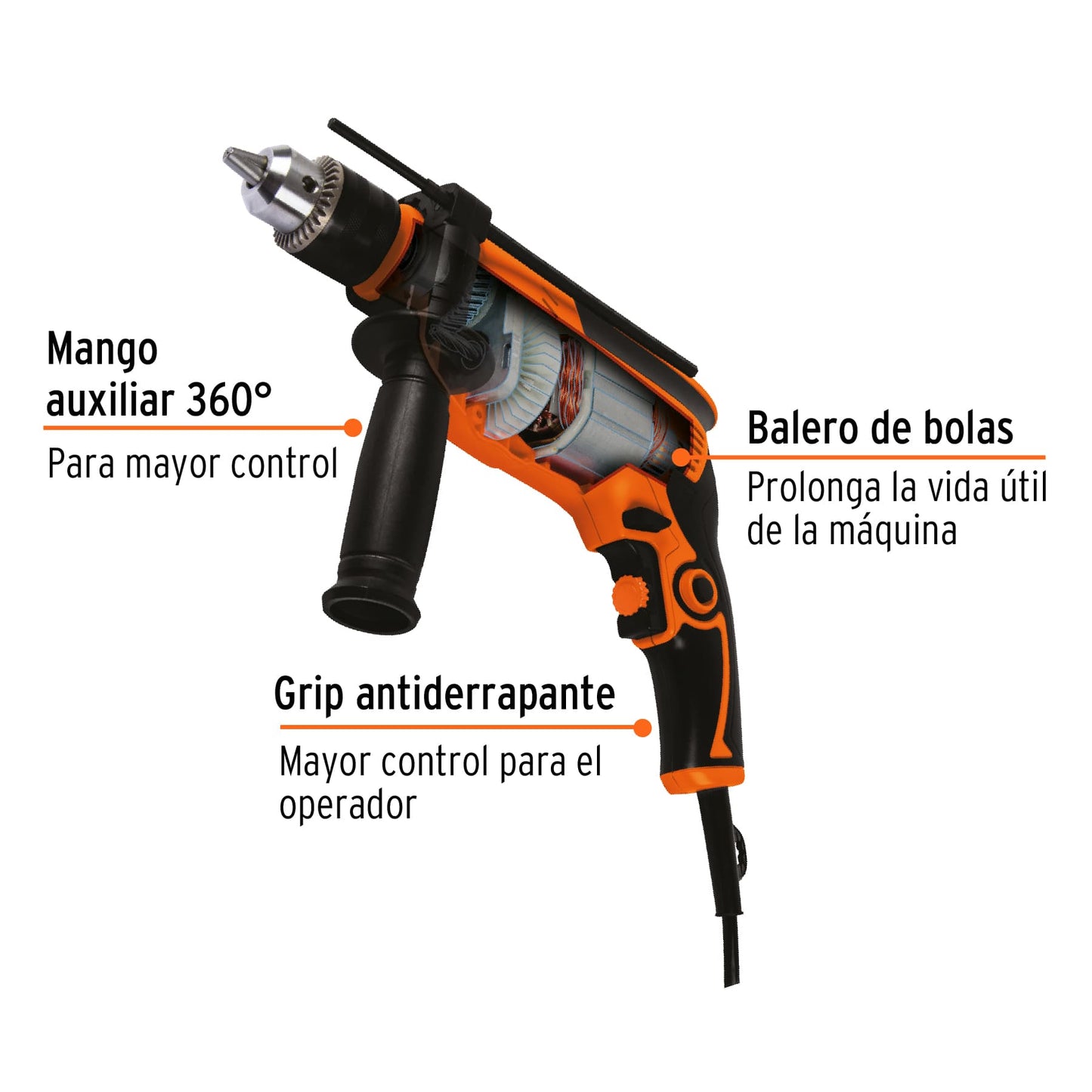 TRUPER TALADRO PERCUTOR DE 1/2" 650W 15679