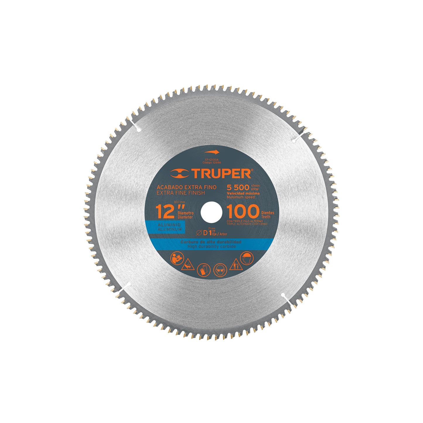 TRUPER DISCO PARA ALUMINIO 12"  100 DIENTES  12686