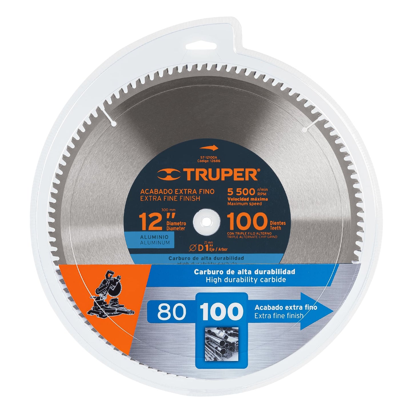 TRUPER DISCO PARA ALUMINIO 12"  100 DIENTES  12686