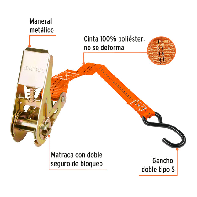 TRUPER SUJETADOR CON MATRACA 3M 101739