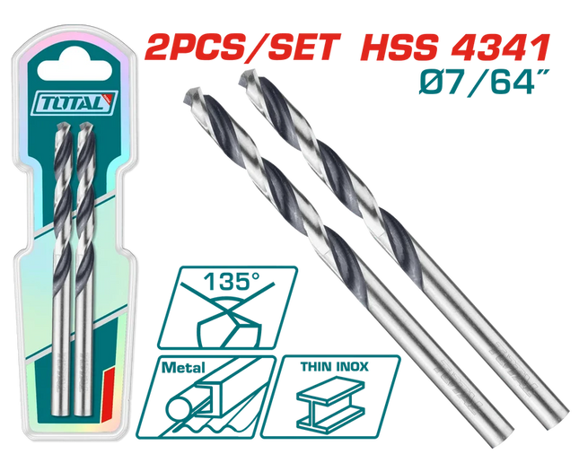 TOTAL BROCA LAMINA 7/64" JUEGO X 2PZS TAC1206474