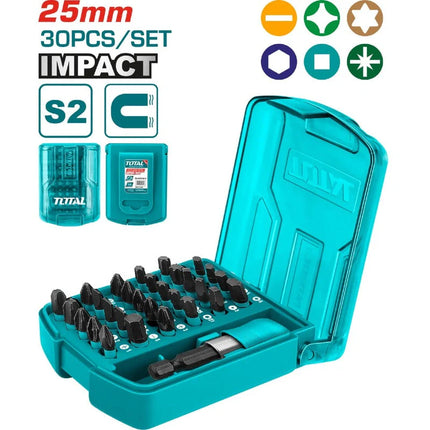 TOTAL JUEGO DE PUNTAS DESTORNILLADOR INMANTADA X 30 PCS TACSD18306
