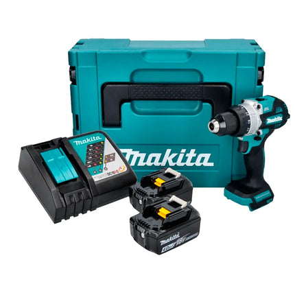 MAKITA TALADRO PERCUTOR INALAMBRICO 1/2" 125N.M 18V BL XPT 2 BAT 4AH DHP486RMJ