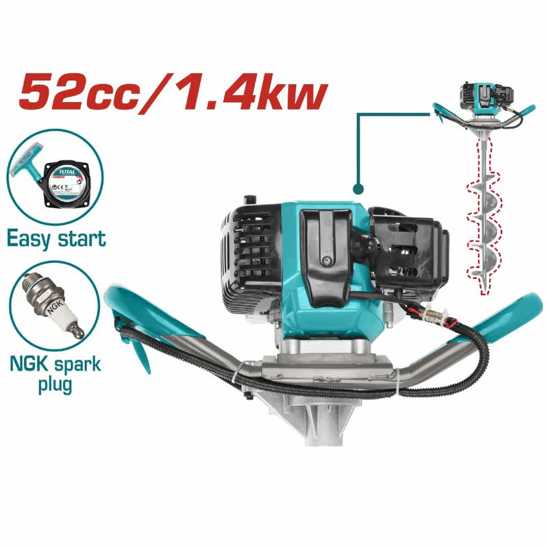 TOTAL AHOYADOR 52CC 1.4KW A GASOLINA 2 TIEMPOS TEA55221-1