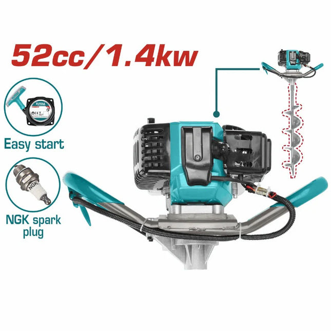 TOTAL AHOYADOR 52CC 1.4KW A GASOLINA 2 TIEMPOS TEA55221-1