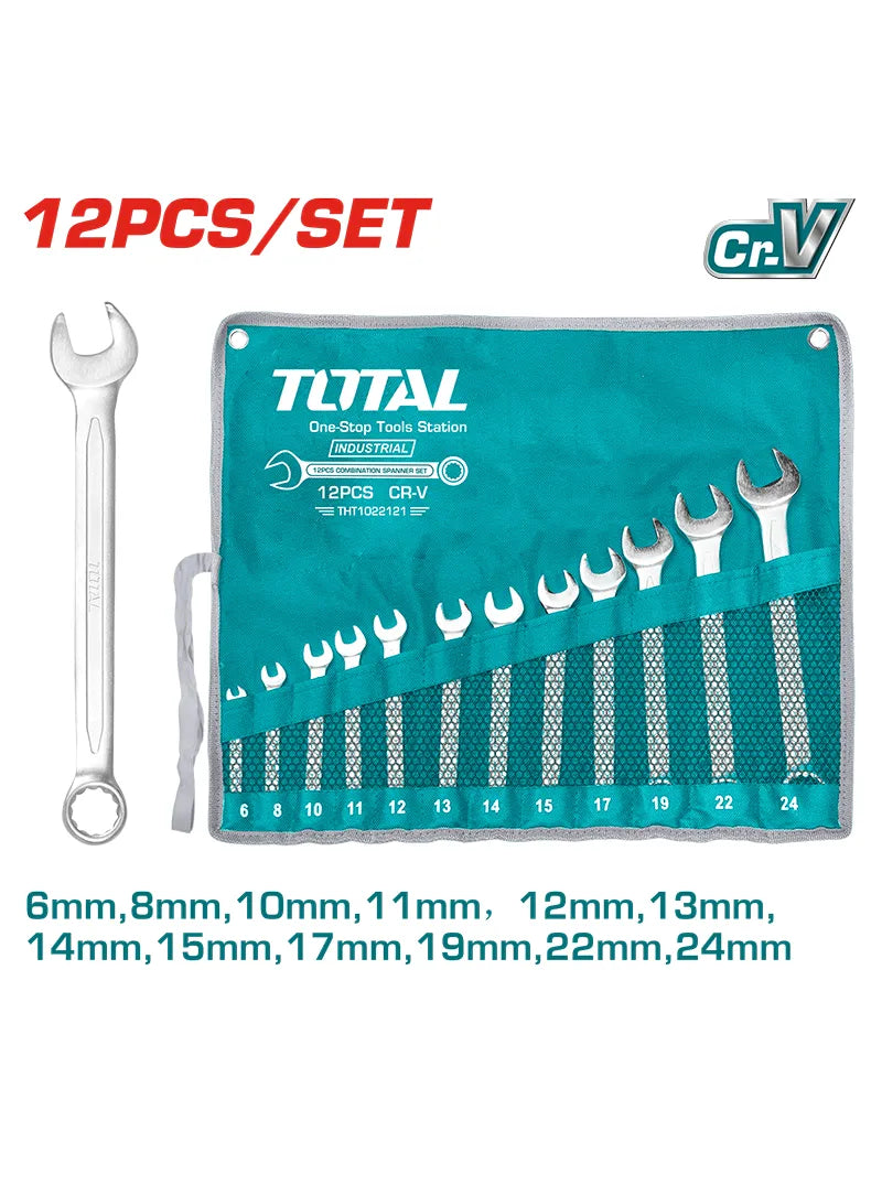 TOTAL JUEGO DE LLAVES 12 PIEZAS 6-24MM THT1022121