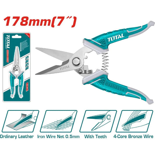 TOTAL TIJERA DE ELECTRICISTA 7" THT117871