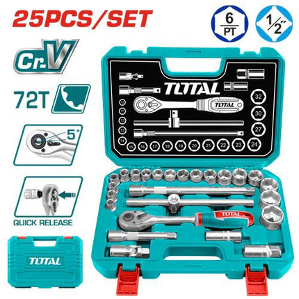 TOTAL JUEGO DE COPAS 1/2" X 25 PCS THT121251