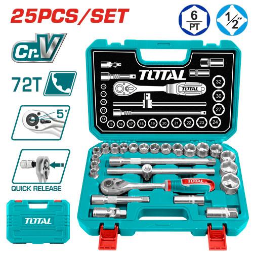 TOTAL JUEGO DE COPAS 1/2" X 25 PCS THT121251