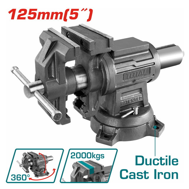 TOTAL PRENSA DE BANCO GIRATORIA CON YUNQUE 5'' THTMF6156