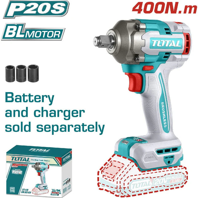 TOTAL LLAVE DE IMPACTO INALAMBRICA 1/2  20V SIN BATERIA  TIWLI20401