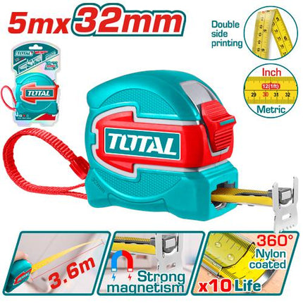 TOTAL FLEXOMETRO INDUSTRIAL 5 MTS X 32MM TMT80532