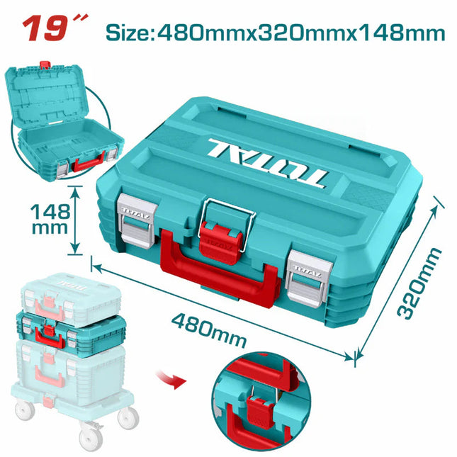 TOTAL CAJA DE HERRAMIENTAS APILABLE 19" TPBXS102