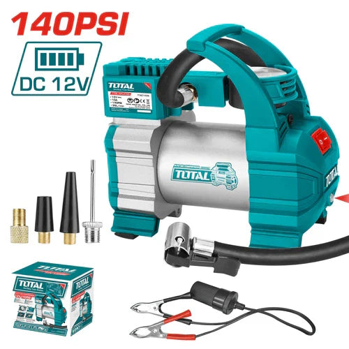 TOTAL COMPRESOR DE AIRE 12V 140 PSI TTAC1406