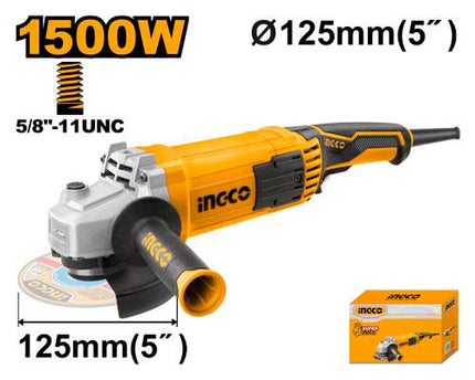 INGCO PULIDORA ANGULAR 5" 110V 1500W 11000RPM UAG150018