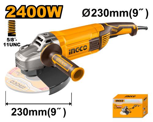 INGCO PULIDORA ANGULAR 9" 110V 2400W UAG24008