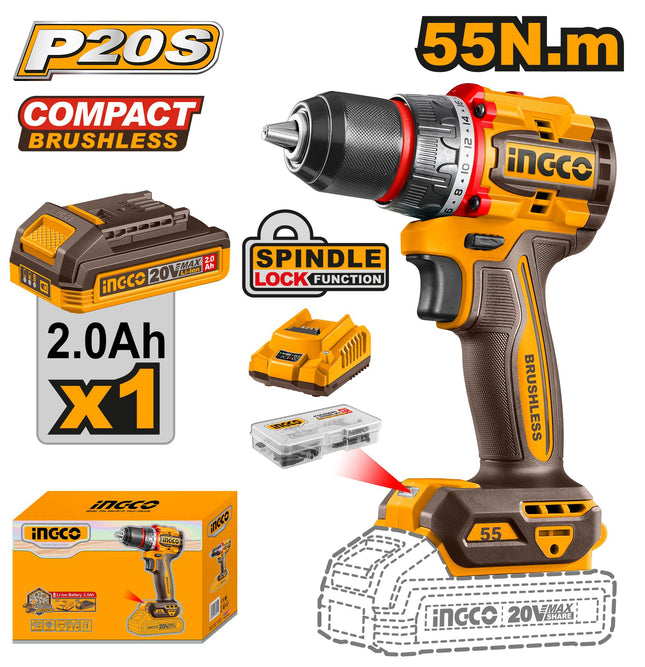 INGCO TALADRO INALAMBRICO 20V 55 N.M UCDLI205582