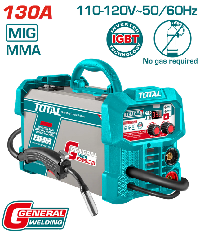 TOTAL SOLDADOR INVERSOR MIG 130 AMP 110-220V UTFC13018