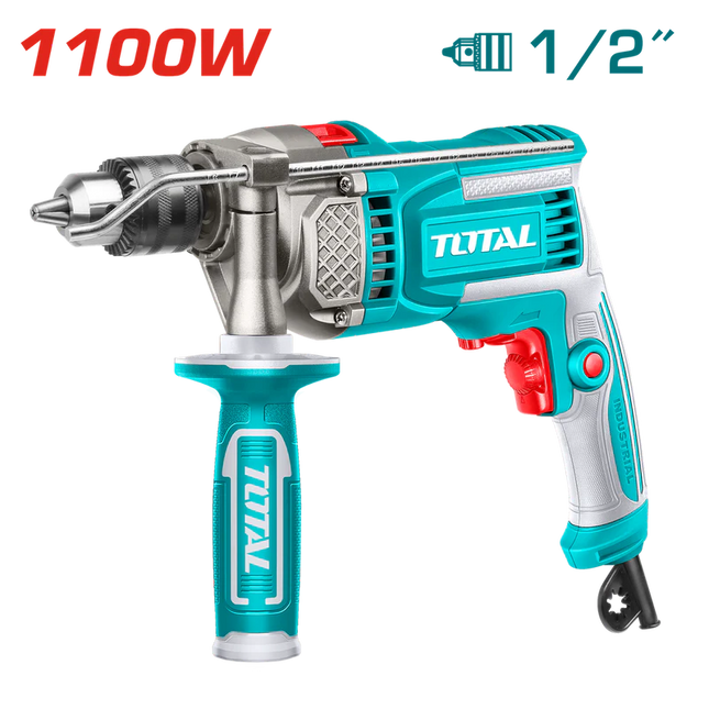 TOTAL TALADRO PERCUTOR 1/2" 1100W INDUSTRIAL UTG1111366