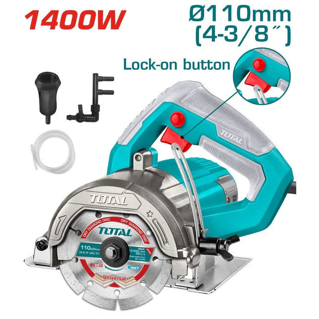 TOTAL SIERRA CORTADORA DE MARMOL 4-3/8'' 1400W UTS3141106