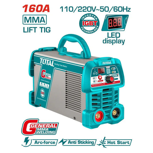 TOTAL MAQUINA SOLDADORA INVERTER MMA/TIG 160A UTW216059