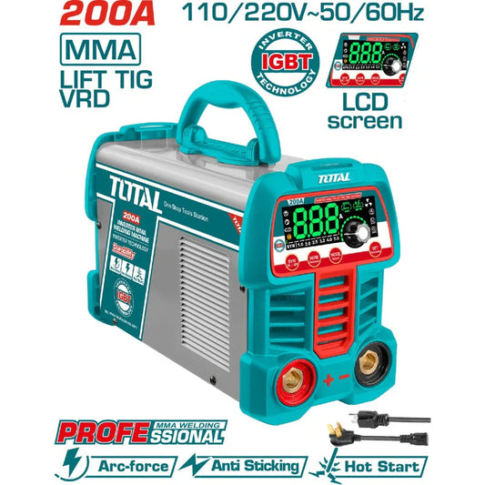 TOTAL MAQUINA SOLDADORA INVERTER MMA/TIG 200A UTW2200691