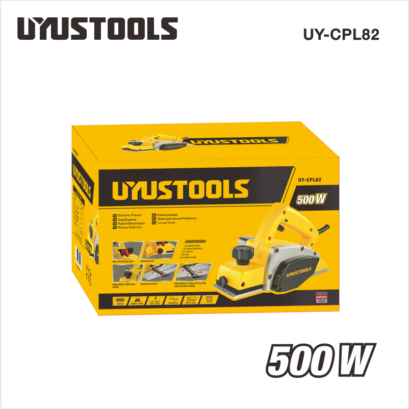 UYUSTOOLS CEPILLADORA ELECTRICA 500W UY-CPL82
