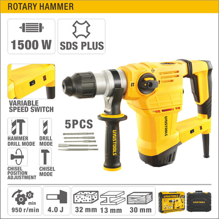 UYUSTOOLS ROTOMARTILLO SDS-PLUS 1500W UY-RTM03-32