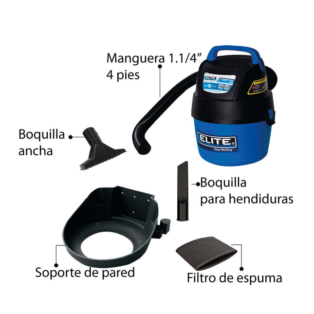 ELITE ASPIRADORA DE 1.5 GALONES - VC0115P