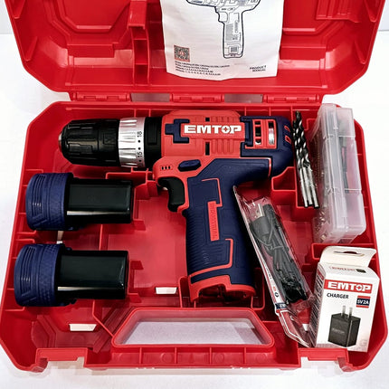 EMTOP TALADRO PERCUTOR 3/8" 12V - ECIDL12620