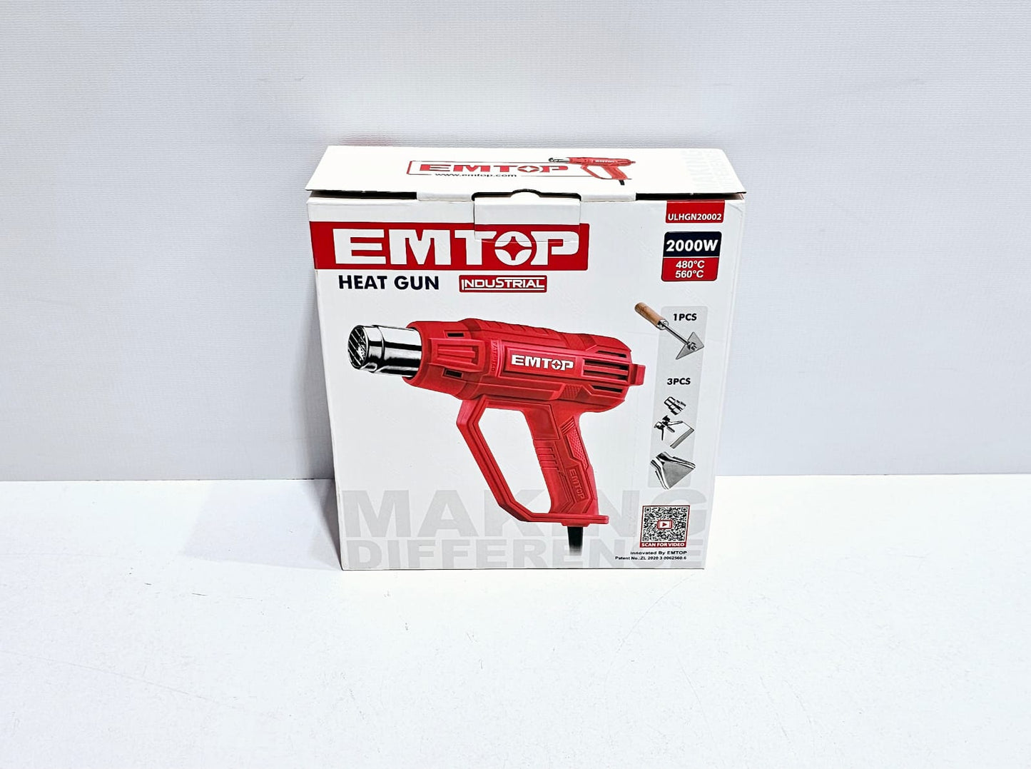 EMTOP PISTOLA DE CALOR 2000W -  ULHGN20002