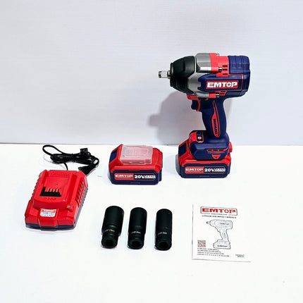EMTOP LLAVE DE IMPACTO INHALAMBRICA 850 N.M 20V - ULCIWL2085