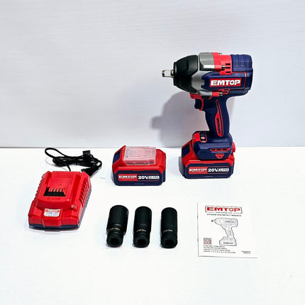 EMTOP LLAVE DE IMPACTO INHALAMBRICA 850 N.M 20V - ULCIWL2085
