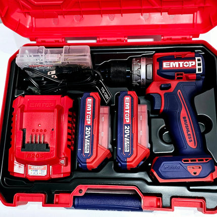 EMTOP TALADRO PERCUTOR INALAMBRICO BRUSHLESS 1/2" ULCIDL20602