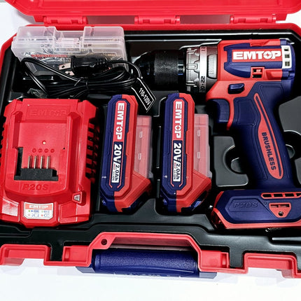 EMTOP TALADRO PERCUTOR INALAMBRICO BRUSHLESS 1/2" ULCIDL20602