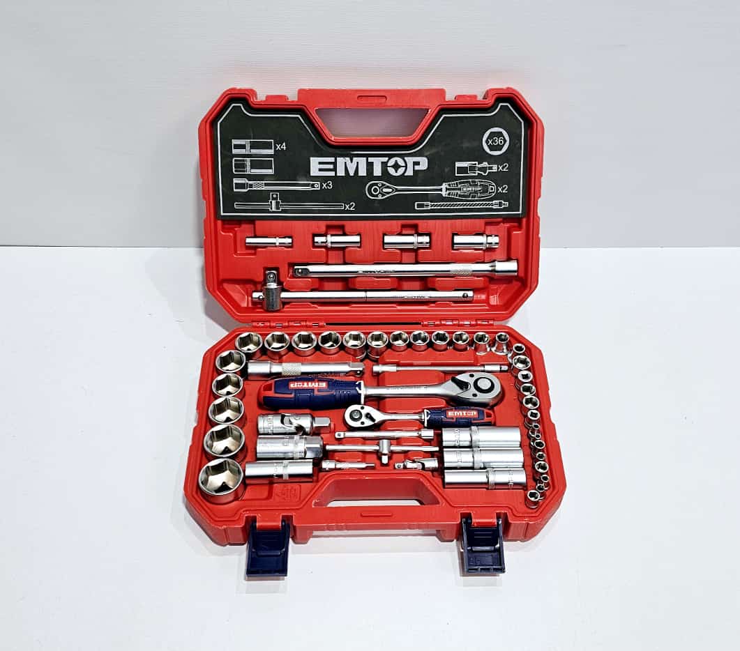 EMTOP JUEGO DE DADOS MECANICOS 1/2" - 28 PCS ESKT12281