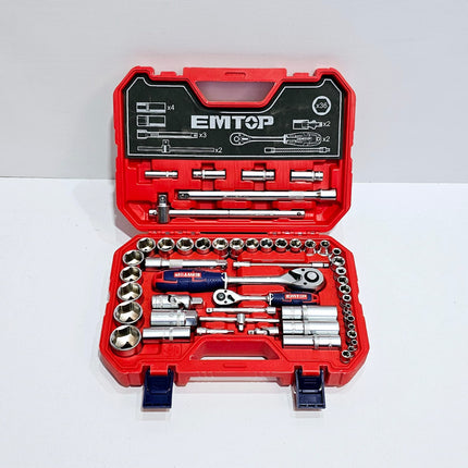EMTOP JUEGO DE DADOS MECANICOS 1/2" - 28 PCS ESKT12281
