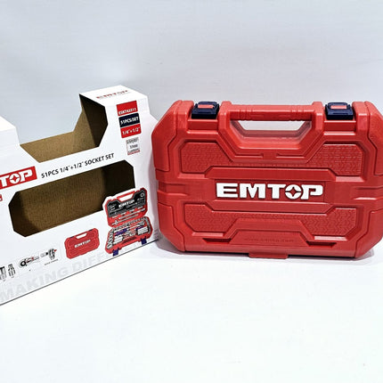 EMTOP JUEGO DE DADOS MECANICOS 1/2" - 28 PCS ESKT12281