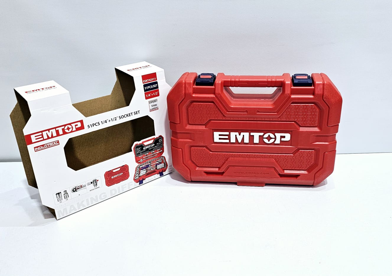 EMTOP JUEGO DE DADOS MECANICOS 1/2" - 28 PCS ESKT12281