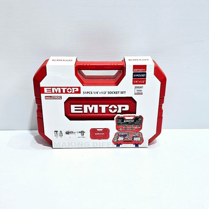 EMTOP JUEGO DE DADOS MECANICOS 1/2" - 28 PCS ESKT12281