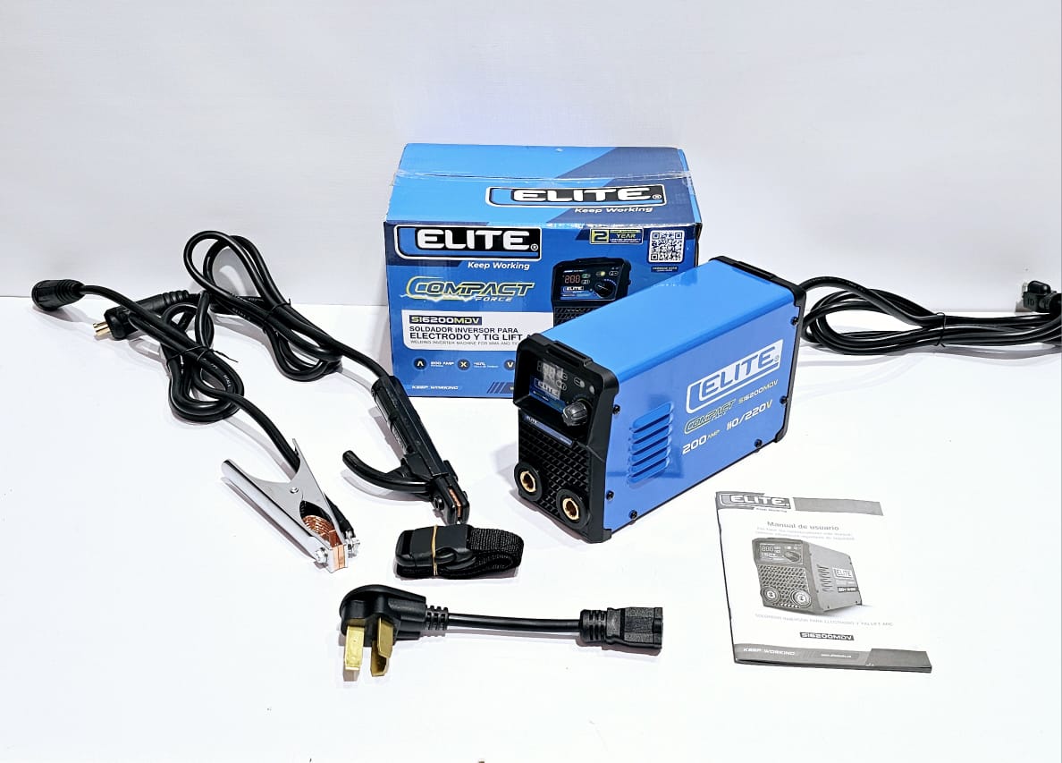 ELITE SOLDADOR INVERSOR PARA ELECTODO Y TIG 200AMP  - S16200MDV