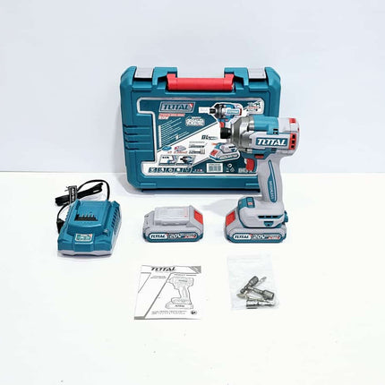 TOTAL ATORNILLADOR DE IMPACTO 20V + ESTUCHE Y ACCESORIOS - UTIRLI2028
