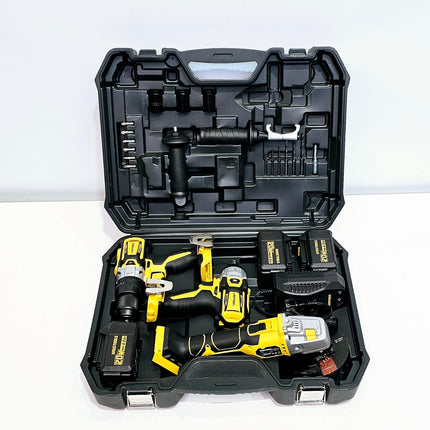 UYUSTOOLS KIT DE INALAMBRICO (AMOLADOR + TALADRO + LLAVE DE IMPACTO 20V UY-IKC02-2047