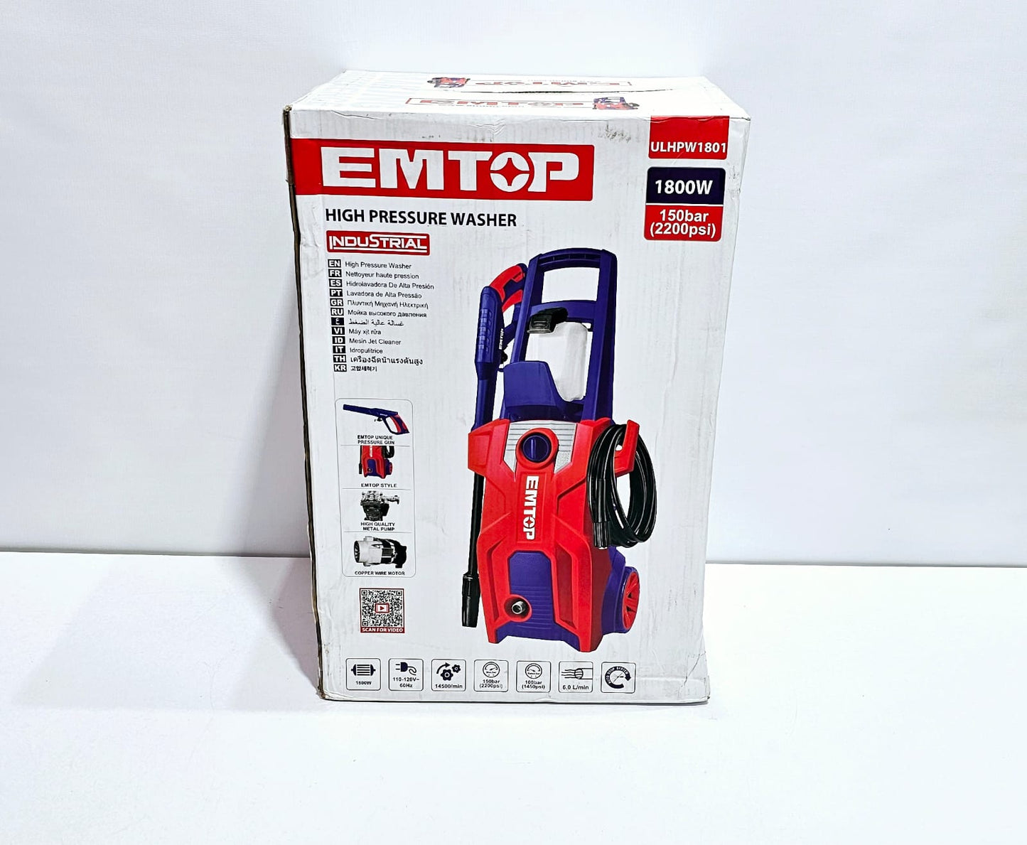 EMTOP HIDROLAVADORA 1800W ULHPW1801