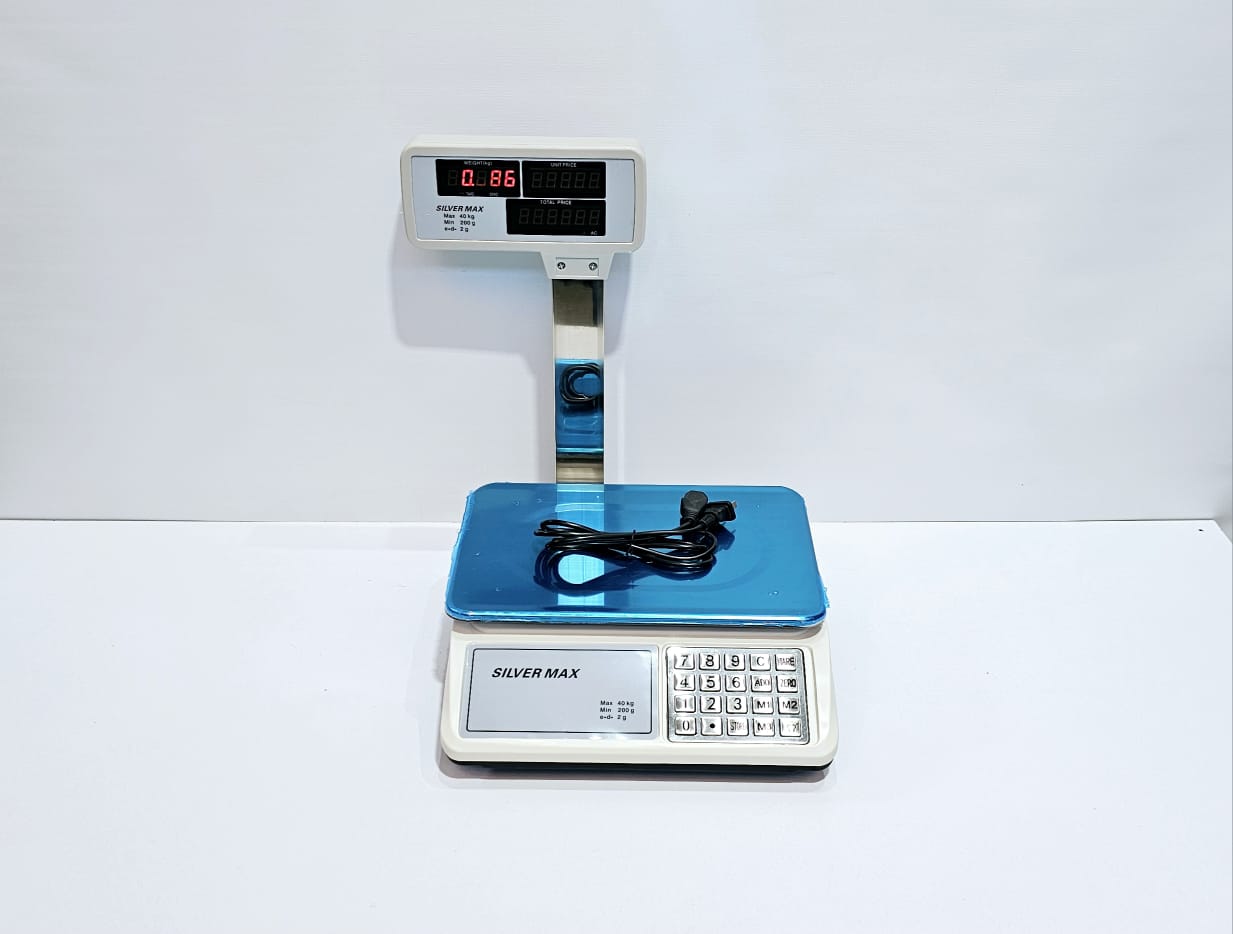 BÁSCULA ELECTRÓNICA DE PEDESTAL 40KG