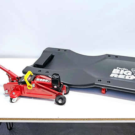 COMBO TORIN BIG RED CAMILLA PLASTICA PARA MECANICO 36" + TORIN GATO HIDRAULICO CARRETILLA 2 TON